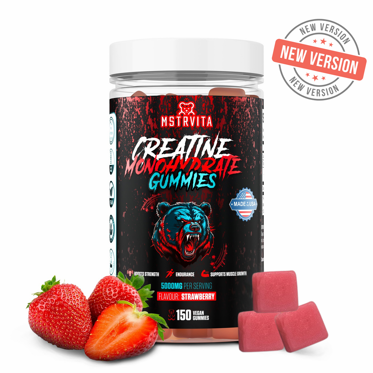 Creatine Monohydrate Gummies (Improved Formula) - MSTRVITA